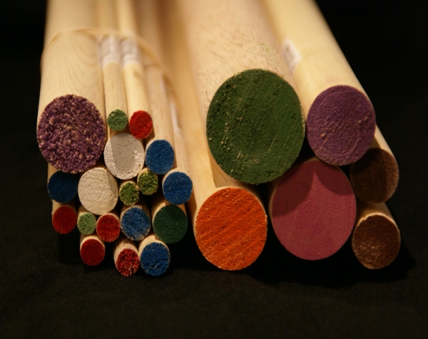 Dowel Rods Color and UPC Bar Coded Wooden Dowel Rods