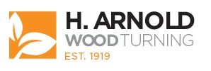 Arnold Wood Turning company logo featuring stylized initials and circular emblem.