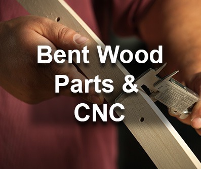 Precision-crafted bent wood parts available in bulk for manufacturers, featuring custom shapes and high-volume production capabilities.