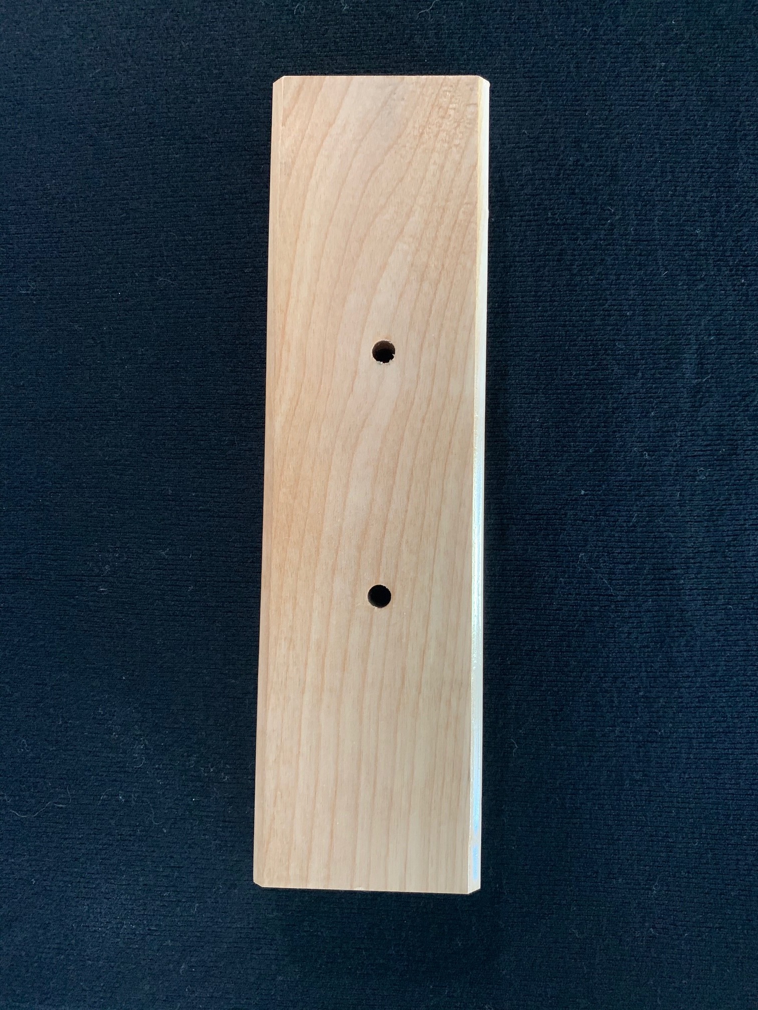 Flat Wooden Brush Block With 2 Holes